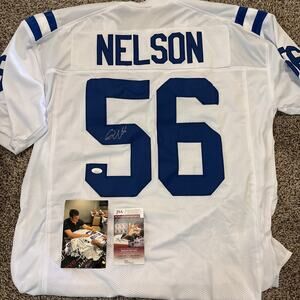 Quenton Nelson Autographed Hand Signed Indianapolis Colts White Jersey JSA COA